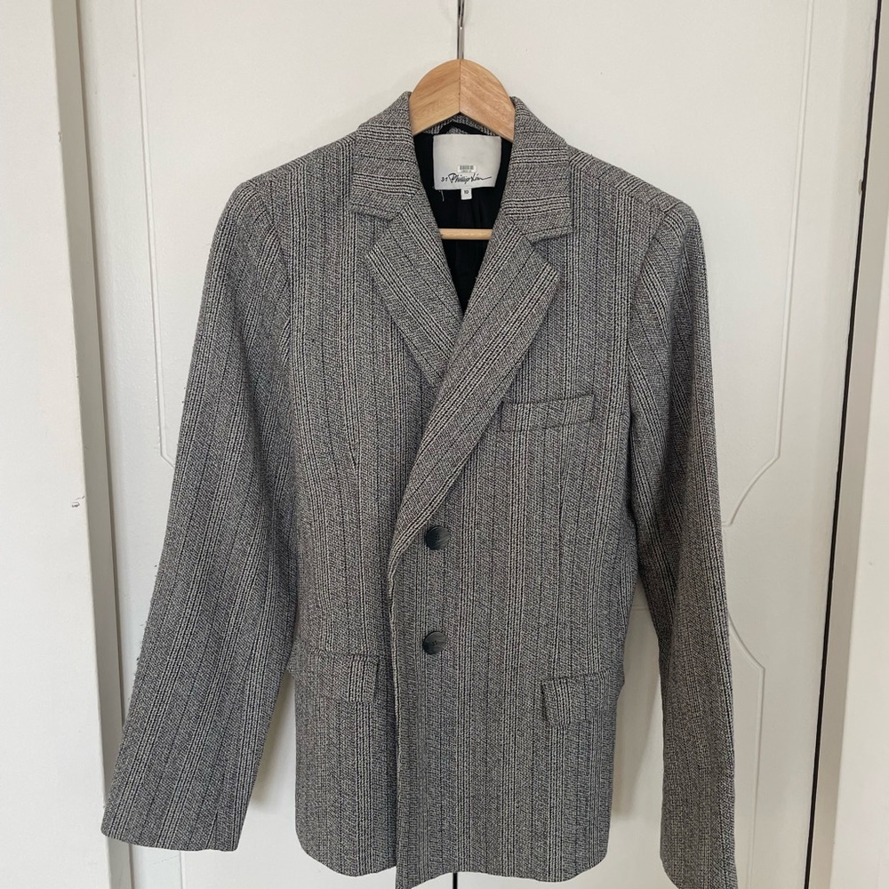 Gray Pinstripe Blazer